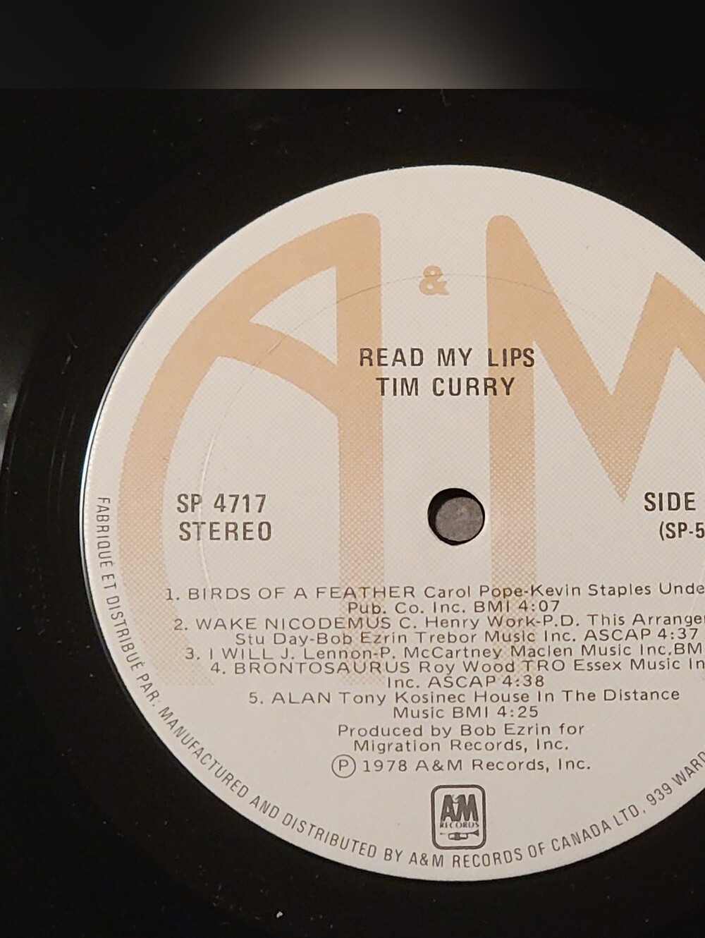 Tim Curry Read My Lips 33 RPM Record - Picture 10 of 14
